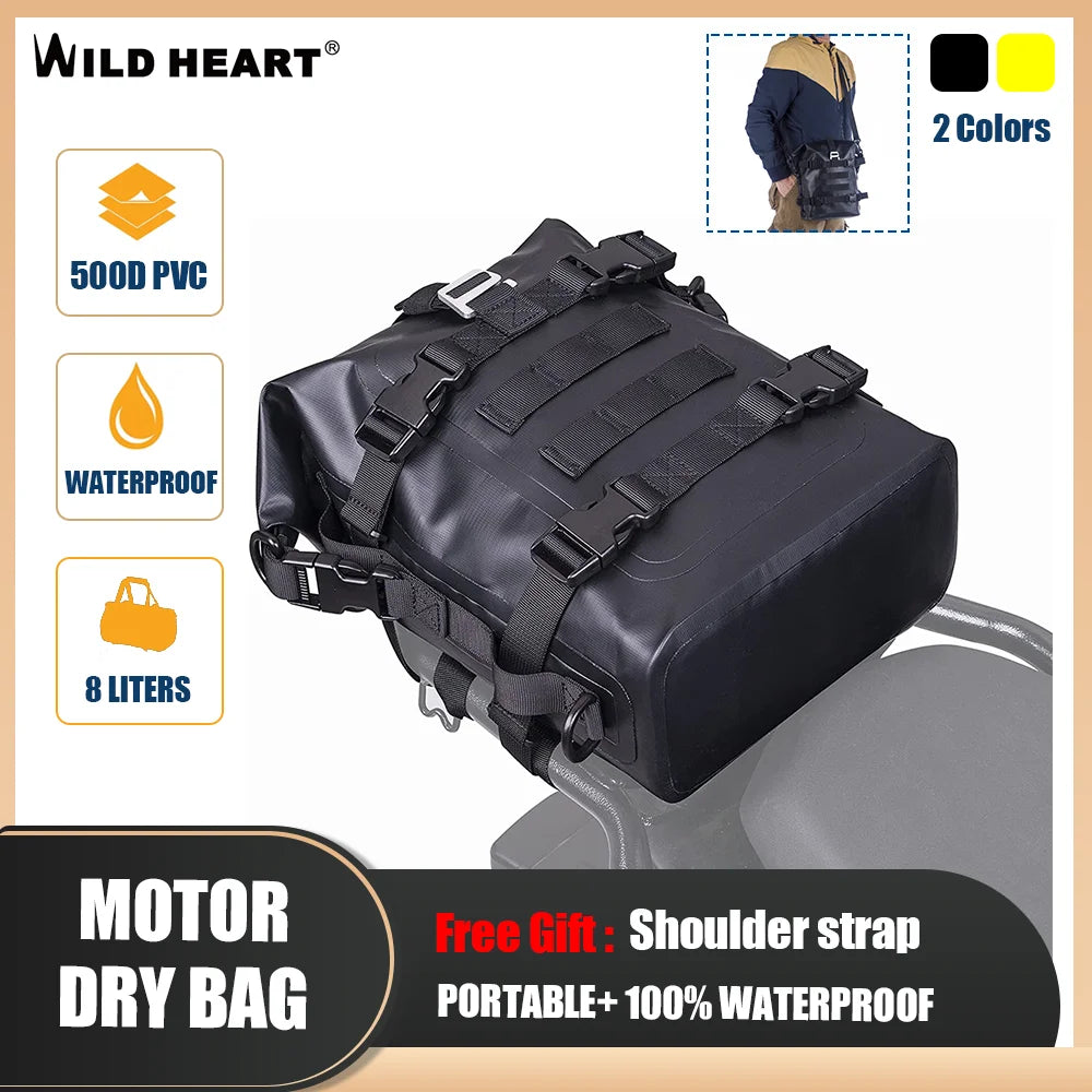 70L Waterproof Motorcycle Tail Bag – U-Shape Travel Luggage for Adventure & Touring