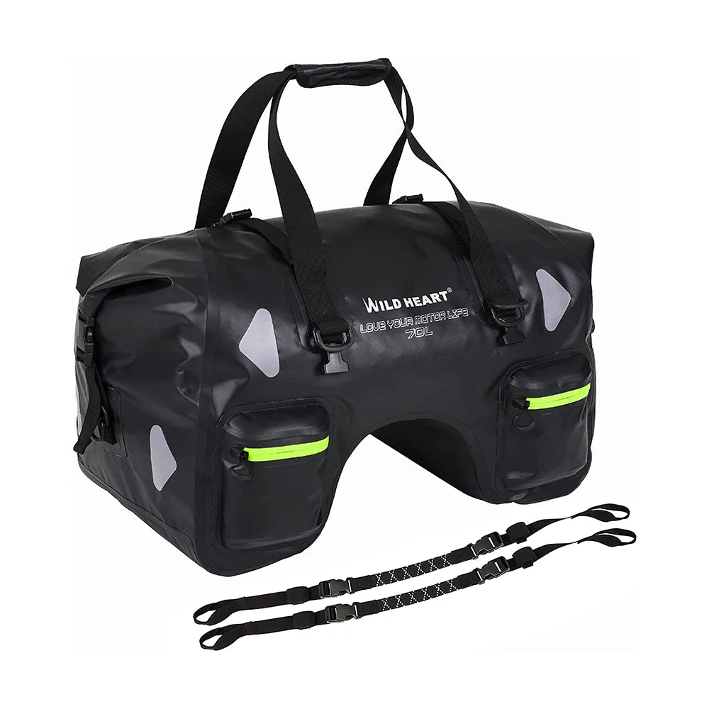 70L Waterproof Motorcycle Tail Bag – U-Shape Travel Luggage for Adventure & Touring
