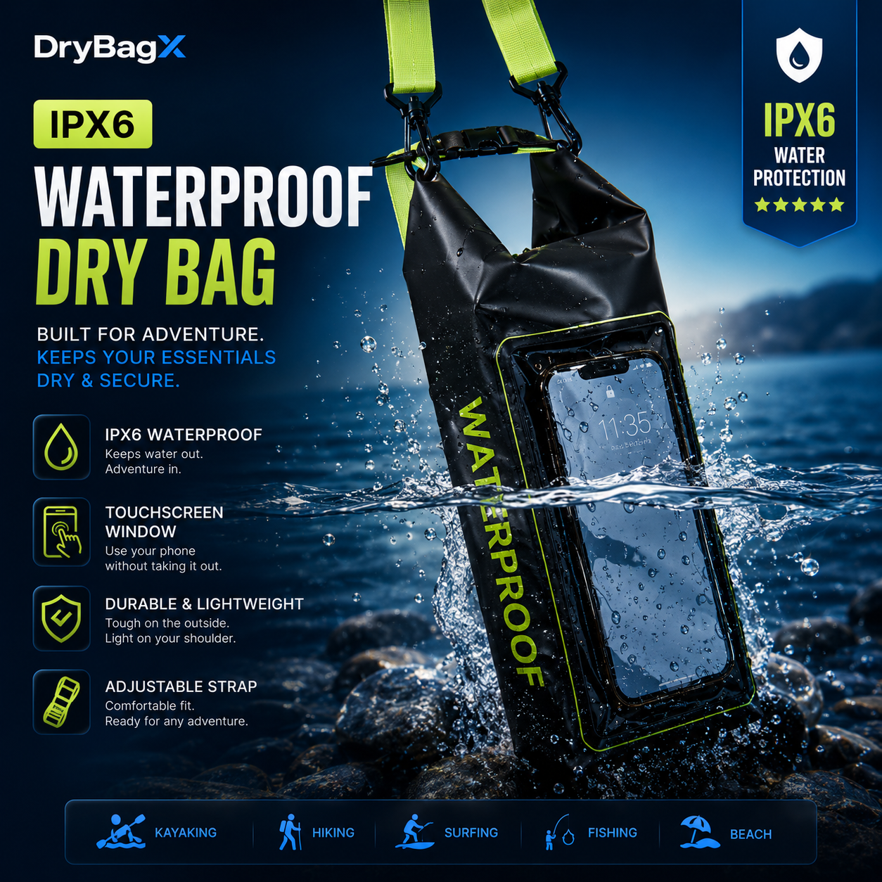 Waterproof Dry Bag 2L & 5L