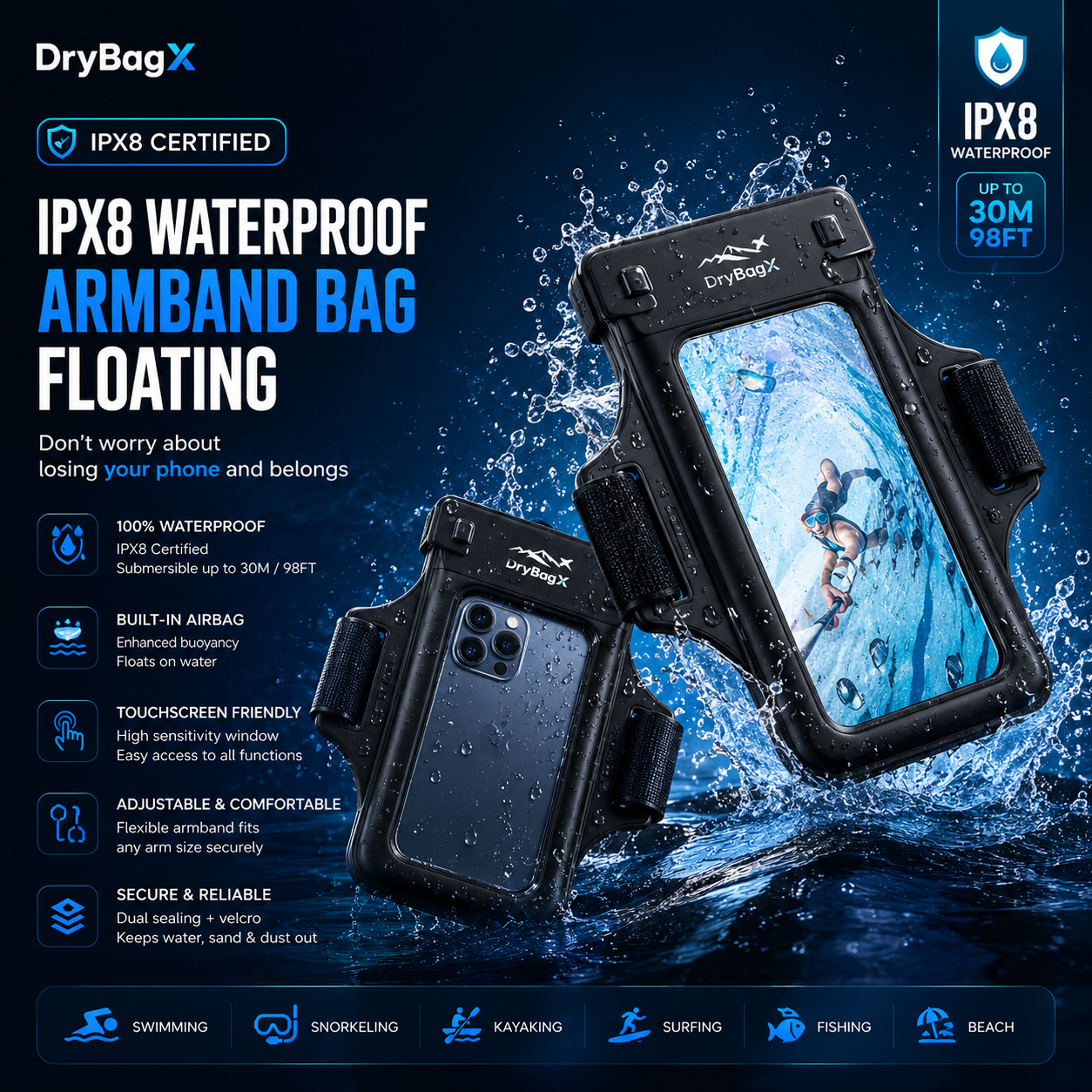 Waterproof Phone Armband Case