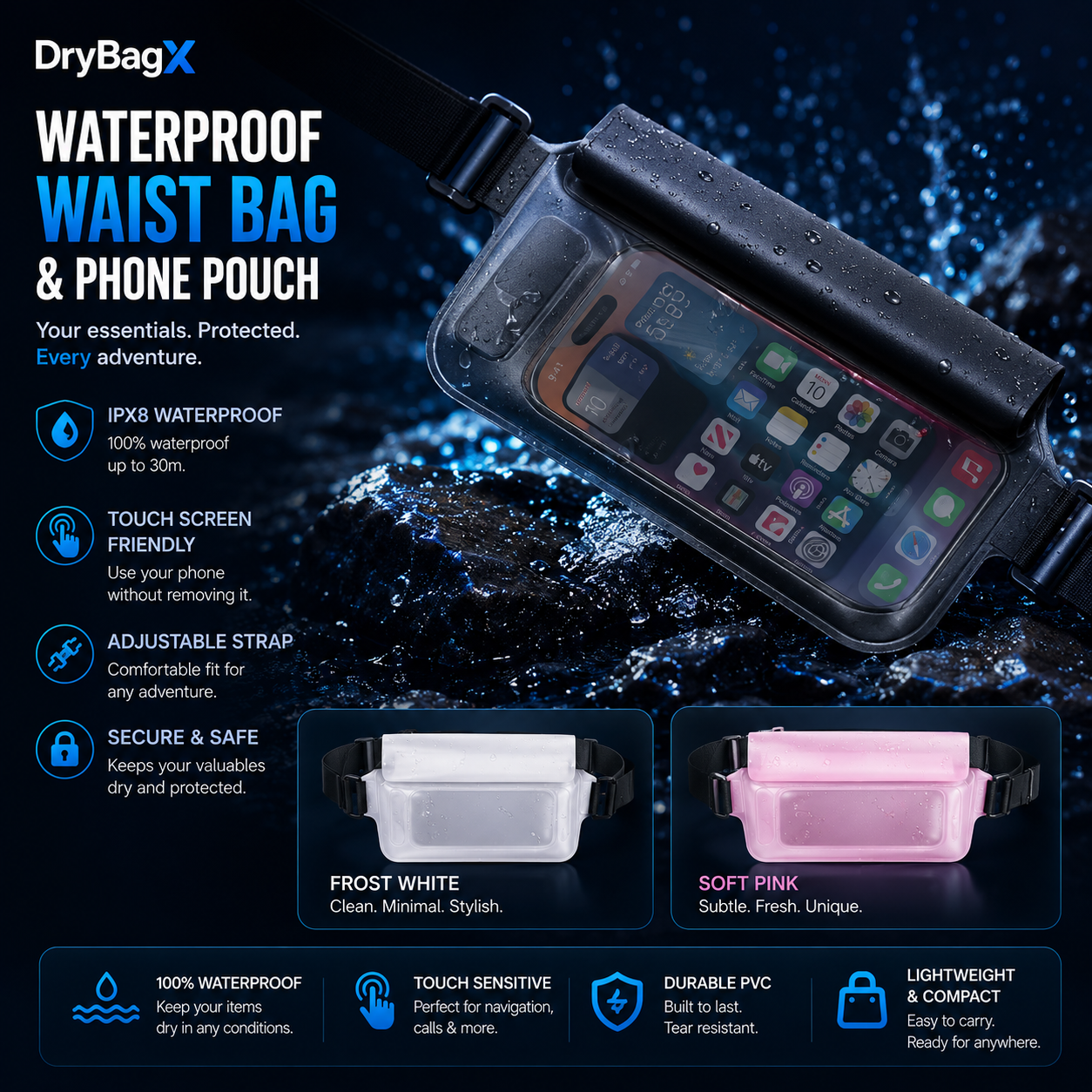 Waterproof Waist Bag & Phone Pouch