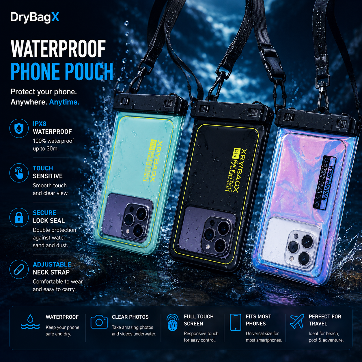 Waterproof Phone Crossbody Pouch