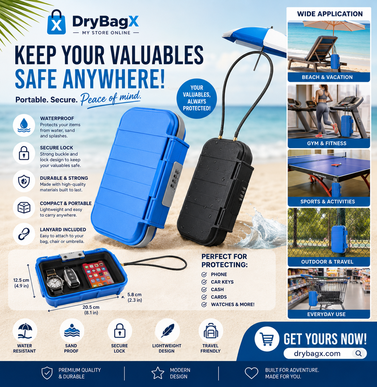 Waterproof Hard Case with Lock