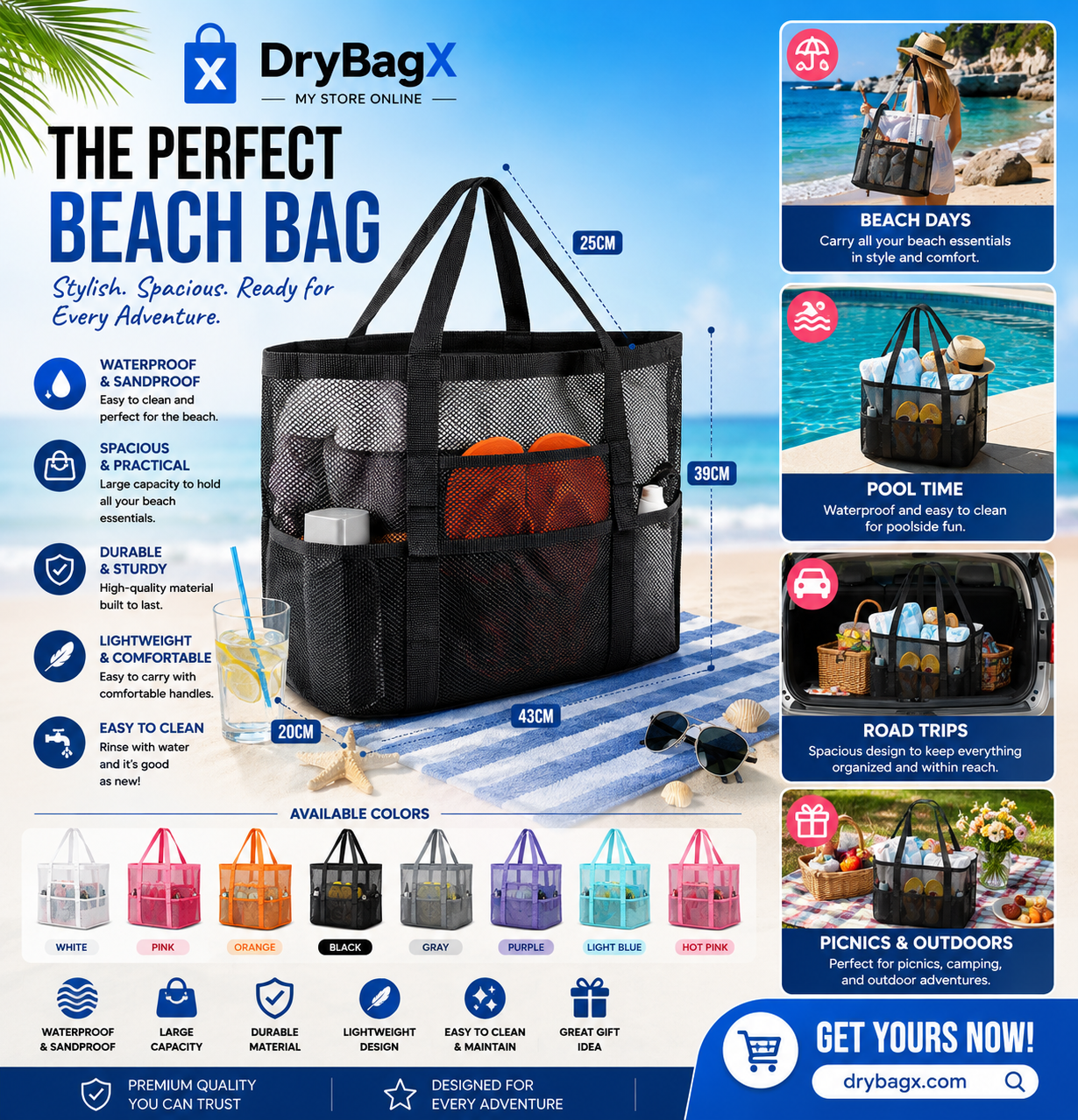 All-in-One Beach & Travel Bag