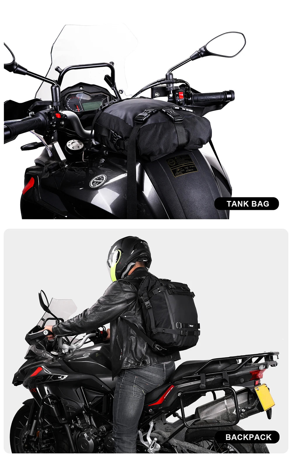 Expandable Waterproof Motorcycle Tail Bag | 10L, 20L & 30L |