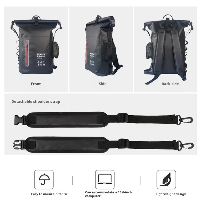 25L Waterproof Roll-Top Backpack – Dry Bag for Hiking, Beach, Kayaking & Travel
