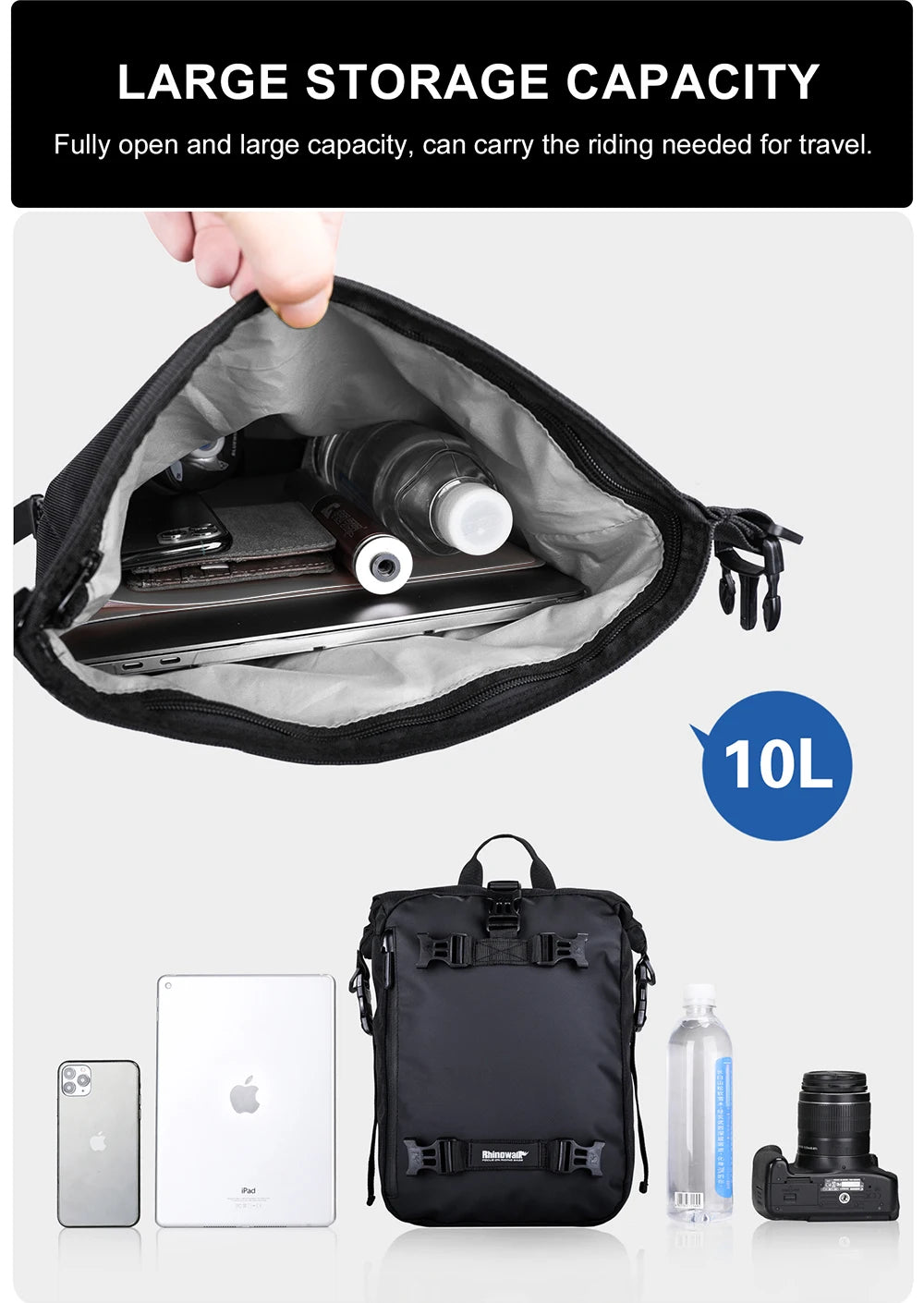 Expandable Waterproof Motorcycle Tail Bag | 10L, 20L & 30L |