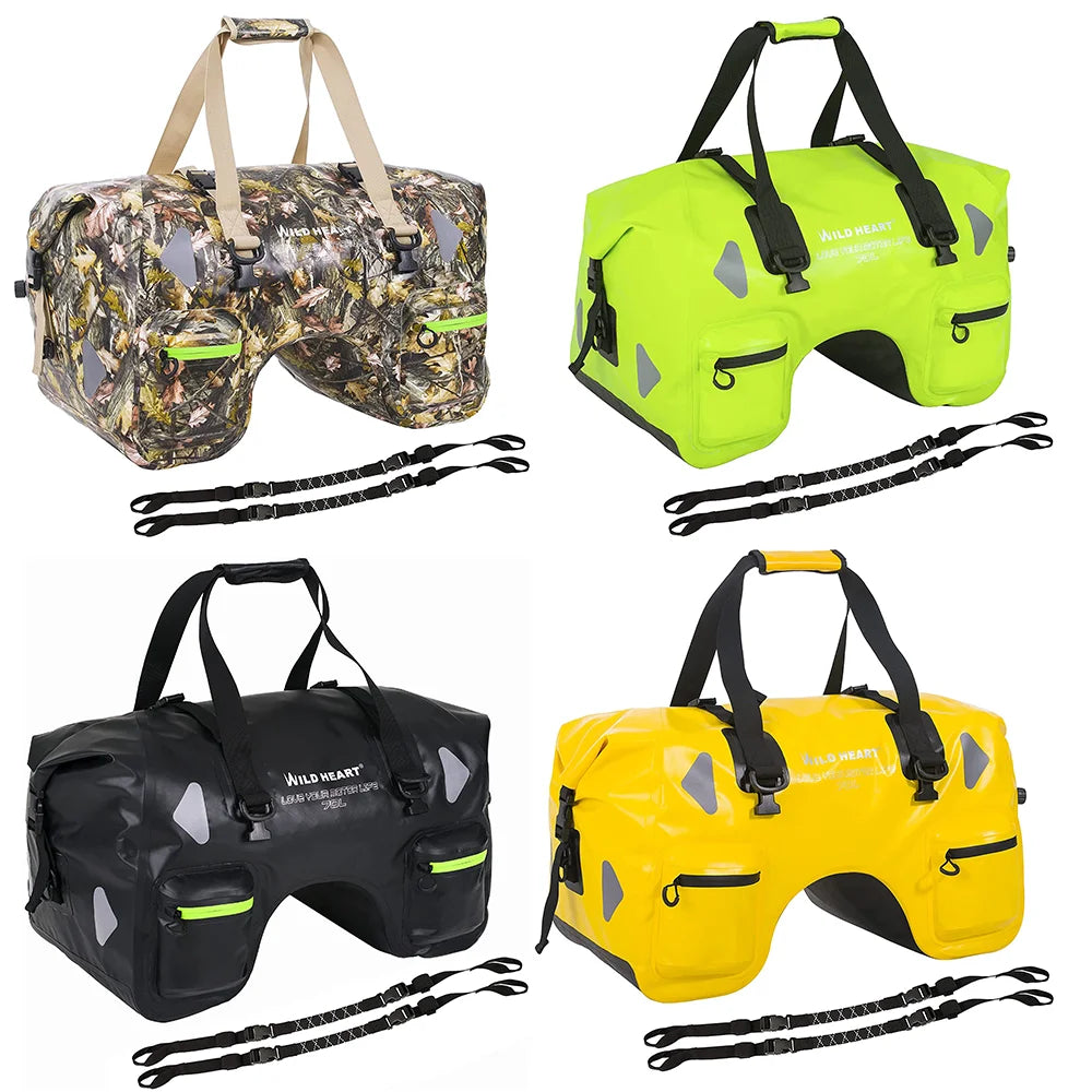 70L Waterproof Motorcycle Tail Bag – U-Shape Travel Luggage for Adventure & Touring