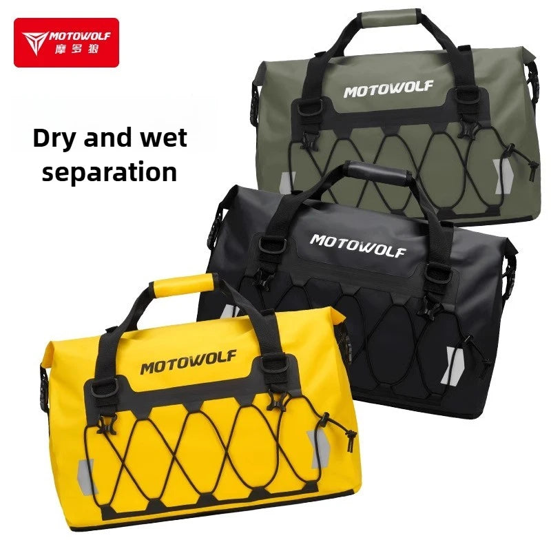40L/66L Waterproof Motorcycle Tail Bag – Adventure Travel Luggage for Touring & Camping