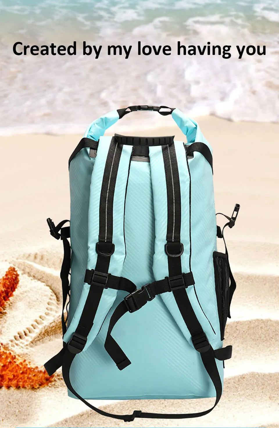 30L Waterproof Dry Backpack – Roll-Top Bag with Dry & Wet Separation for Beach, Kayaking & Travel