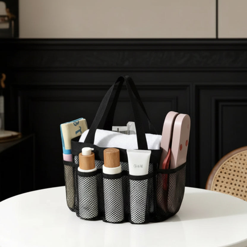 Large Mesh Tote with Pockets