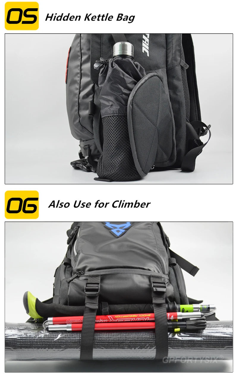 48L Waterproof Motorcycle Tail Bag Backpack | Helmet & Travel Luggage