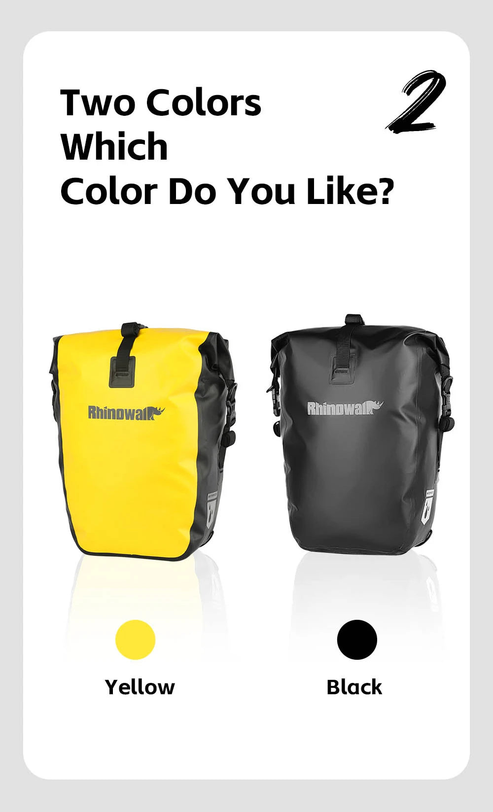 Waterproof Bike Pannier 27L | Quick Release Rear Rack Bag