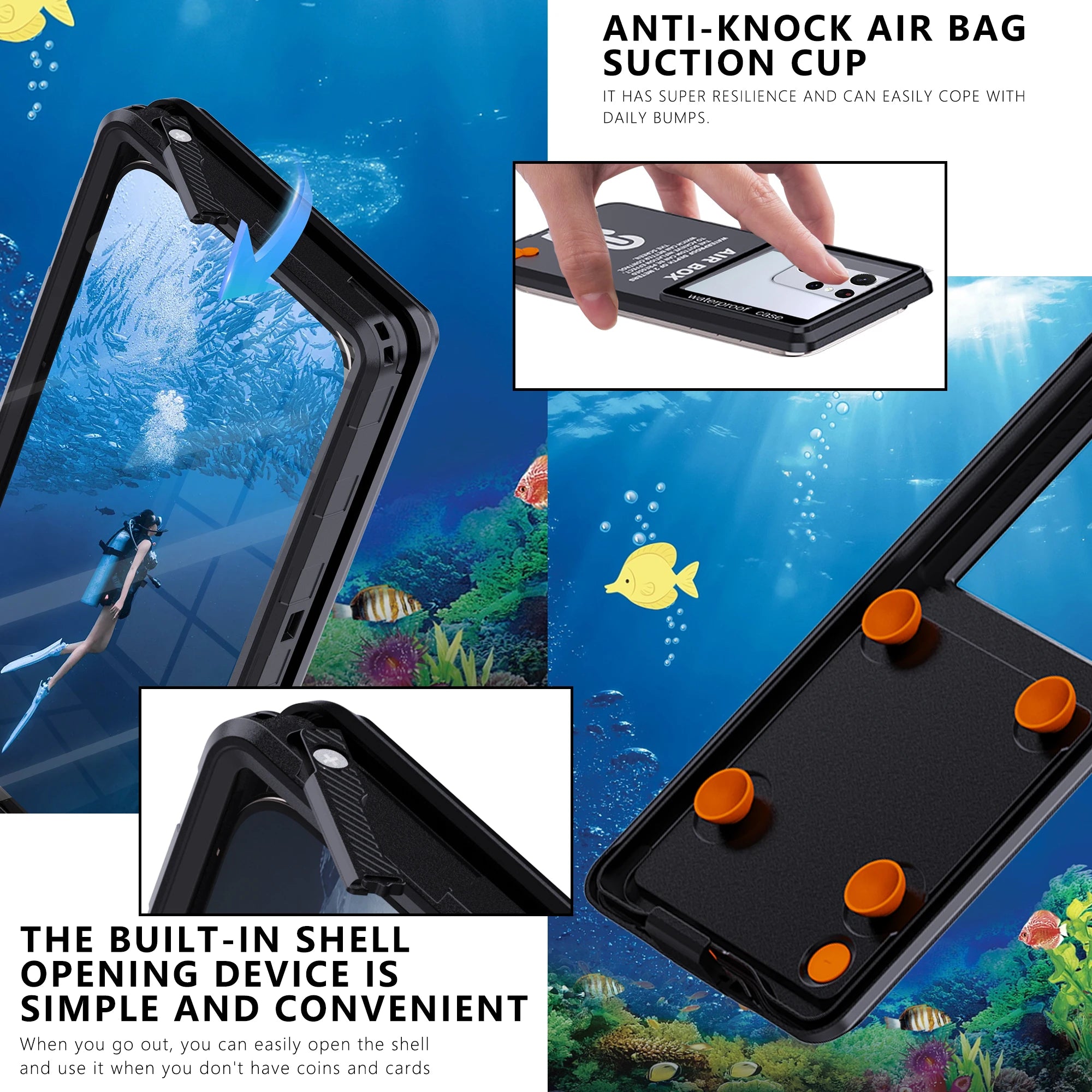 IP68 Waterproof Phone Case with Strap