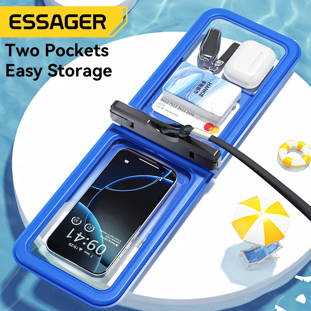 IPX8 Dual-Pocket Waterproof Phone Pouch