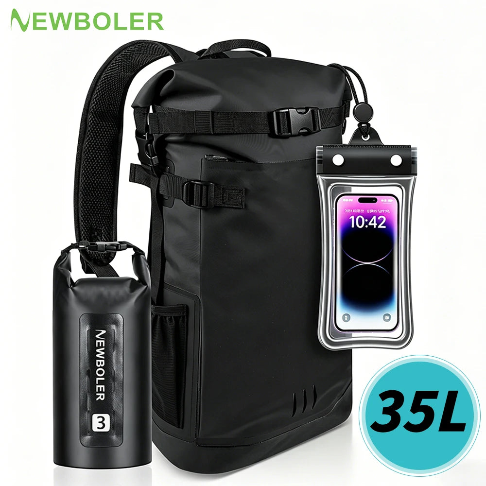Floating Waterproof Dry Backpack 25L/35L | Roll-Top Outdoor Backpack |