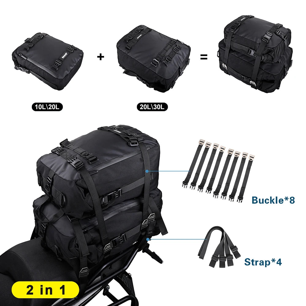 Expandable Waterproof Motorcycle Tail Bag | 10L, 20L & 30L |