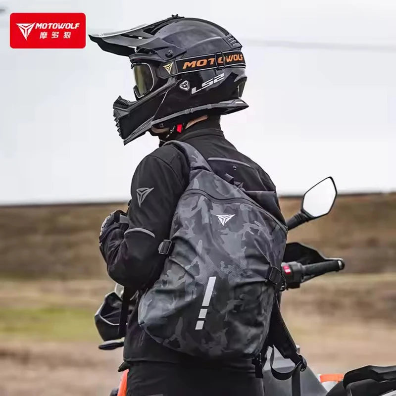 Aerodynamic Waterproof Motorcycle Backpack | Rider Travel Bag