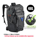 48L Waterproof Motorcycle Tail Bag Backpack | Helmet & Travel Luggage