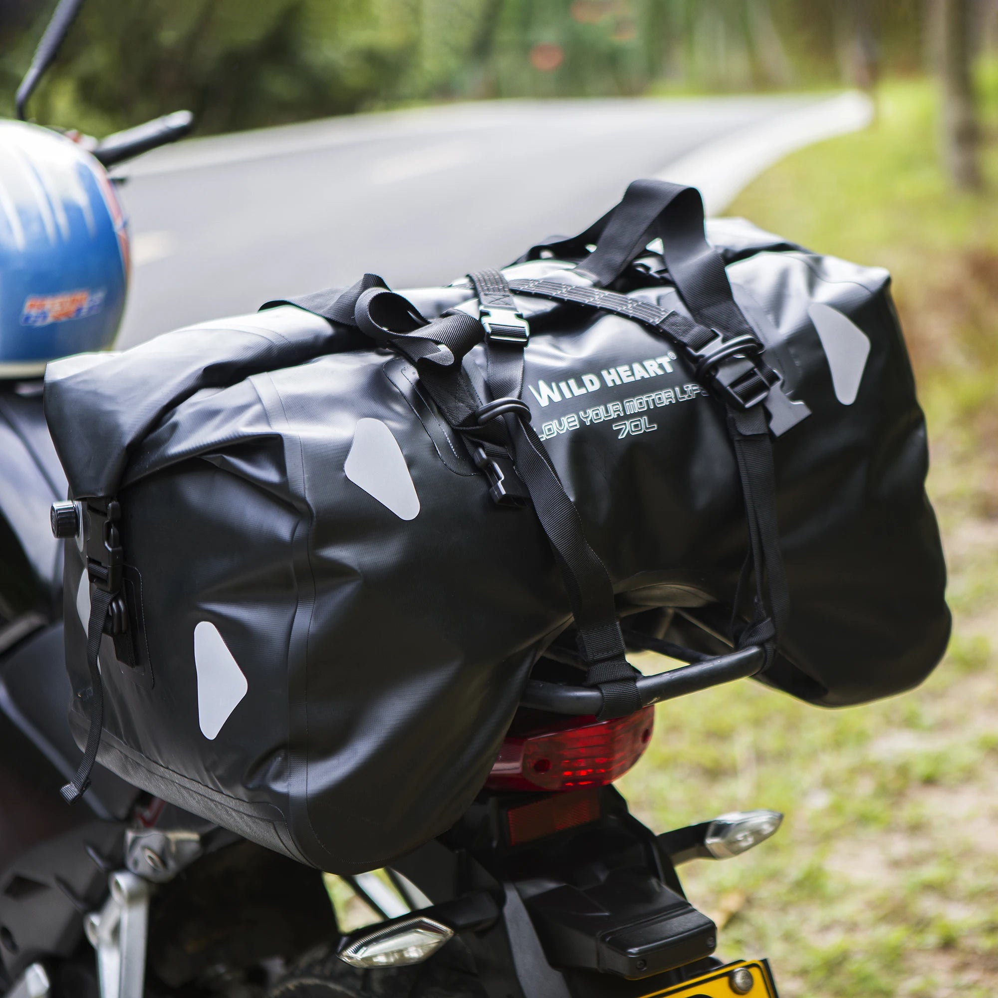 70L Waterproof Motorcycle Tail Bag – U-Shape Travel Luggage for Adventure & Touring