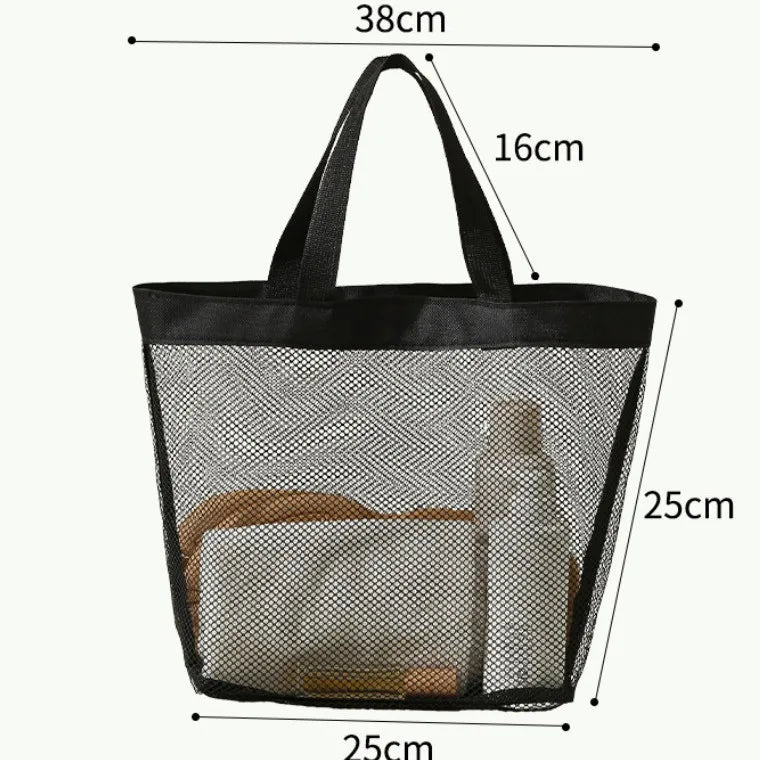 Large Mesh Tote with Pockets