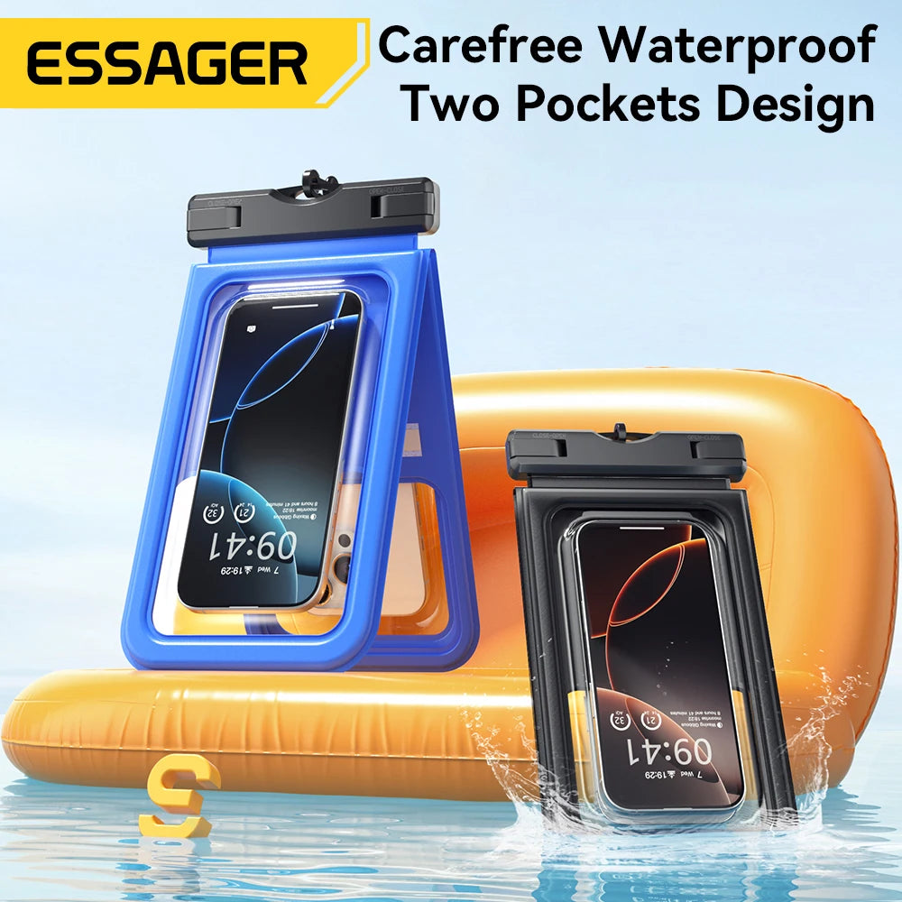 IPX8 Dual-Pocket Waterproof Phone Pouch