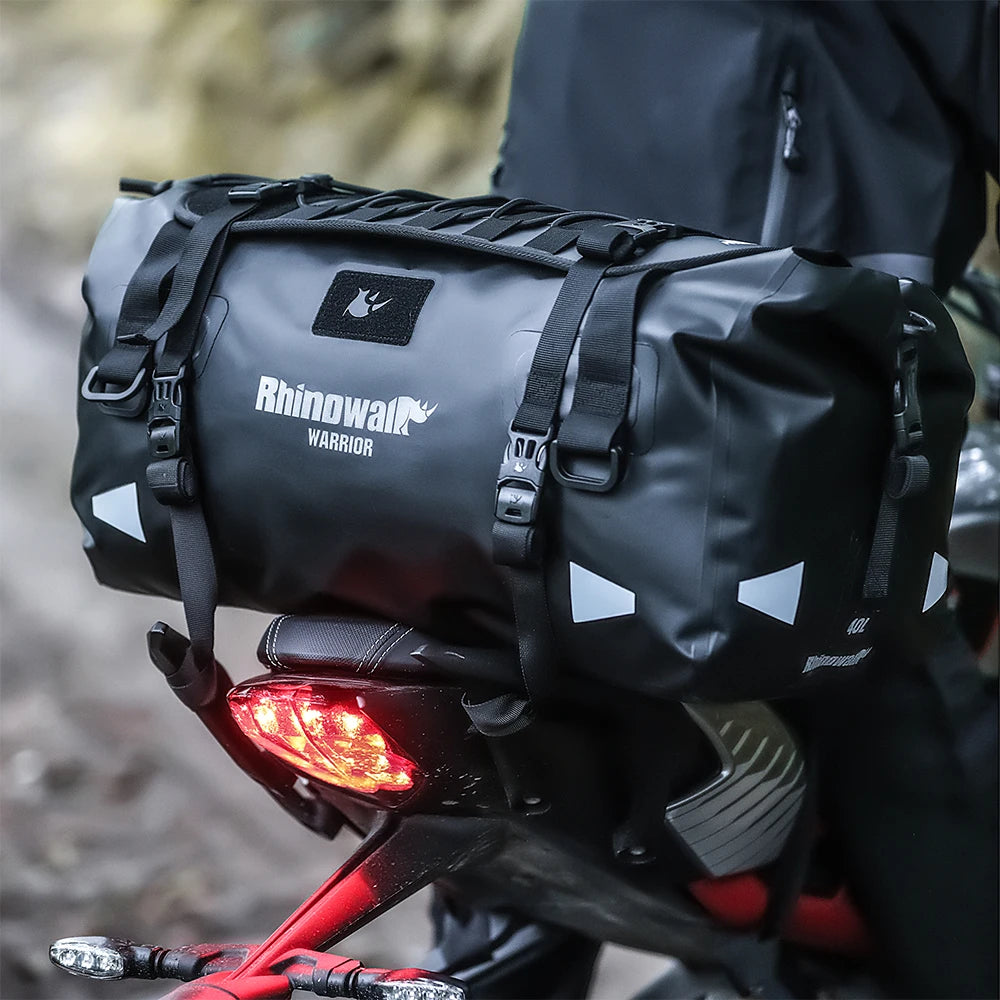 Waterproof Motorcycle Tail Bag 20L/40L/65L – Rear Seat Travel Luggage for Adventure & Touring