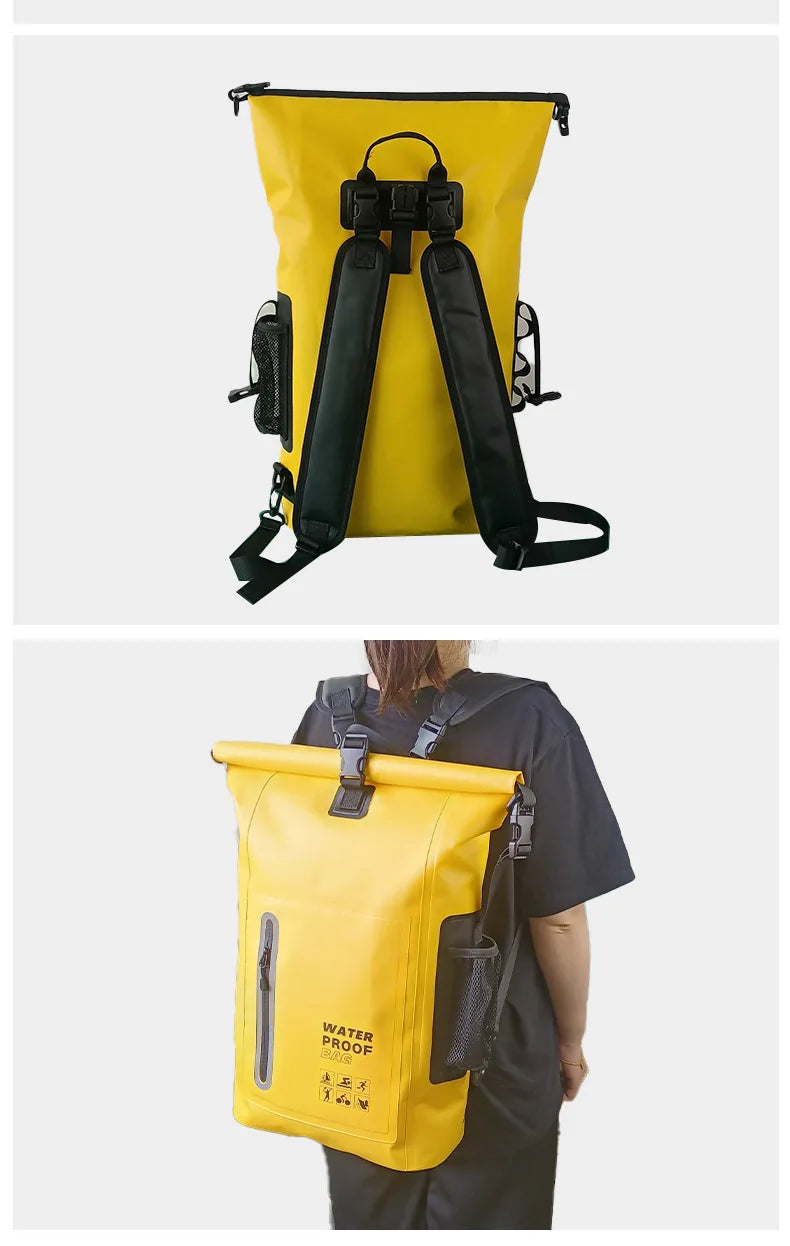 25L Waterproof Roll-Top Backpack – Dry Bag for Hiking, Beach, Kayaking & Travel