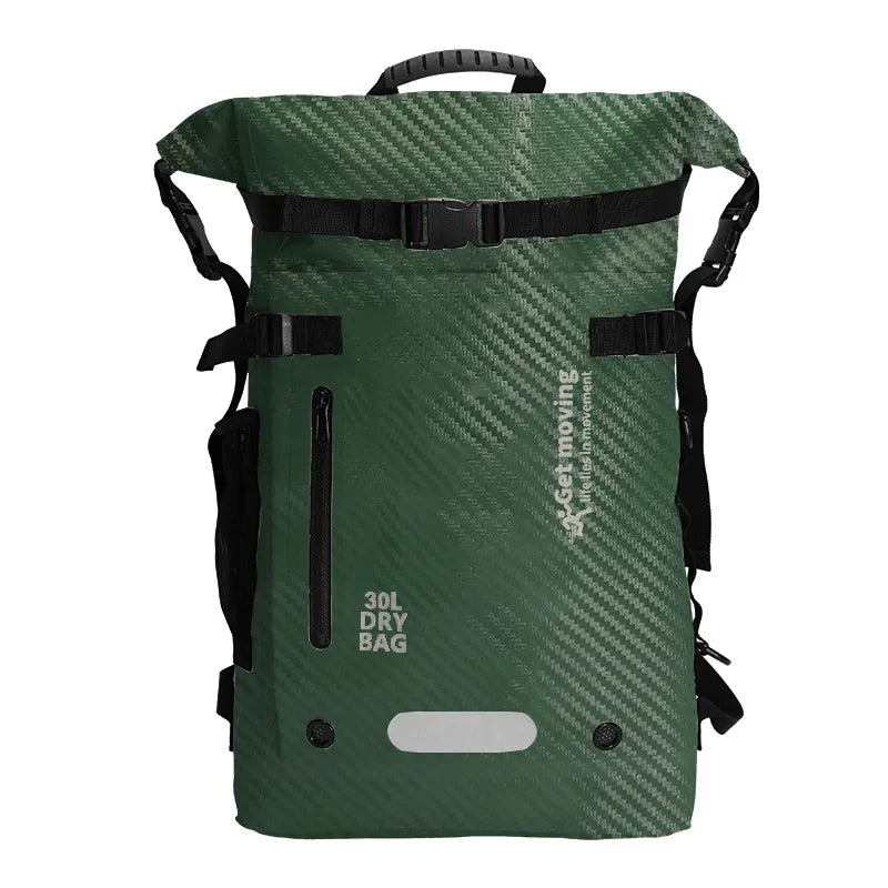30L Waterproof Dry Backpack – Roll-Top Bag with Dry & Wet Separation for Beach, Kayaking & Travel