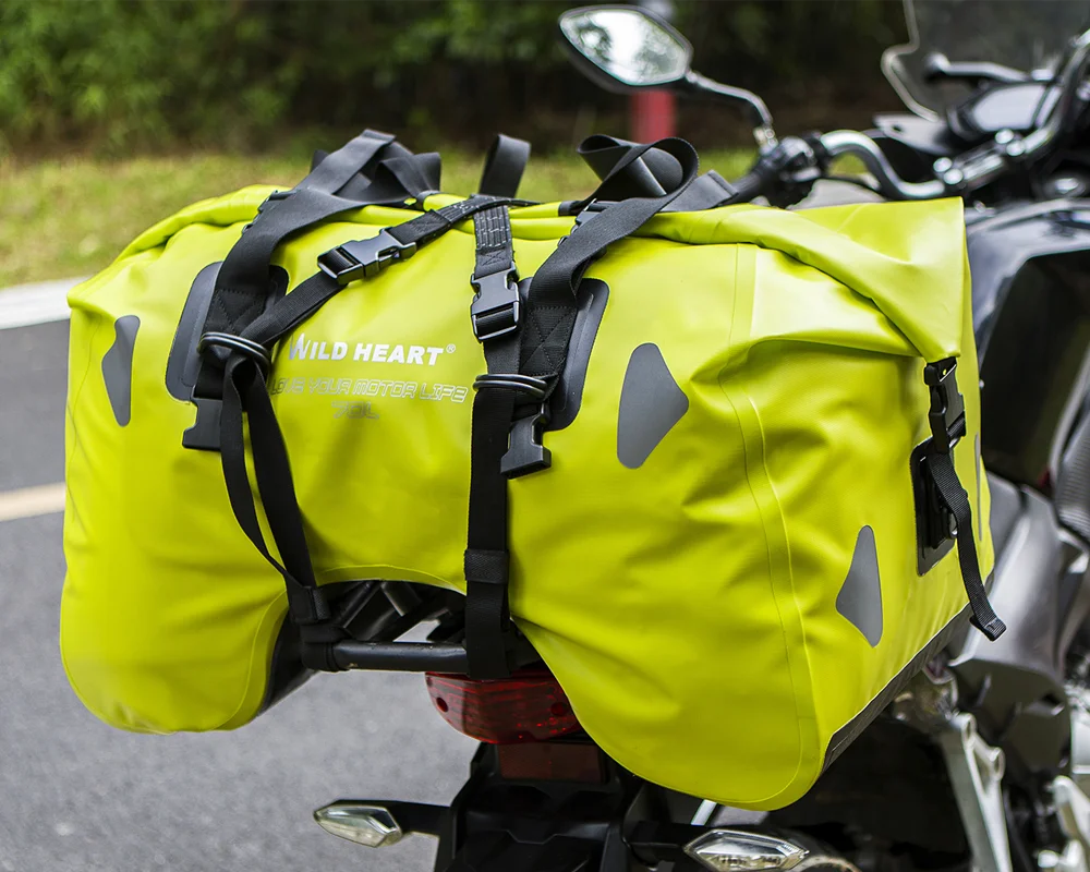 70L Waterproof Motorcycle Tail Bag – U-Shape Travel Luggage for Adventure & Touring