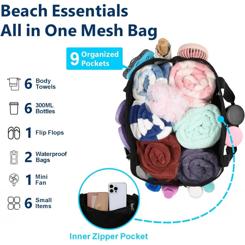 XXL Family Beach Bag — 9 Pockets