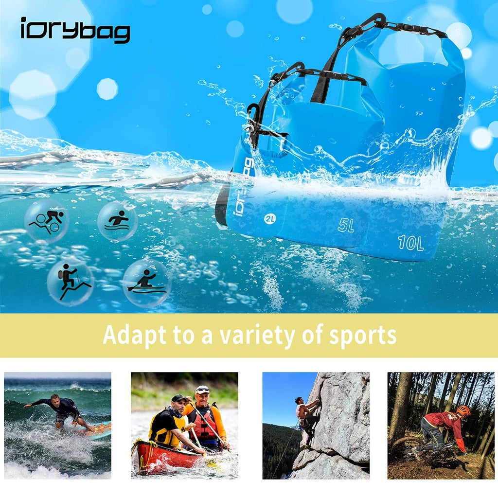 Mini Waterproof Dry Bag 2L – Lightweight Dry Sack for Swimming, Kayaking, Boating & Travel