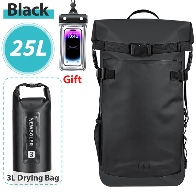 Floating Waterproof Dry Backpack 25L/35L | Roll-Top Outdoor Backpack |