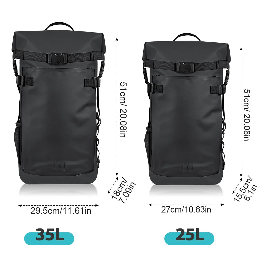Floating Waterproof Dry Backpack 25L/35L | Roll-Top Outdoor Backpack |