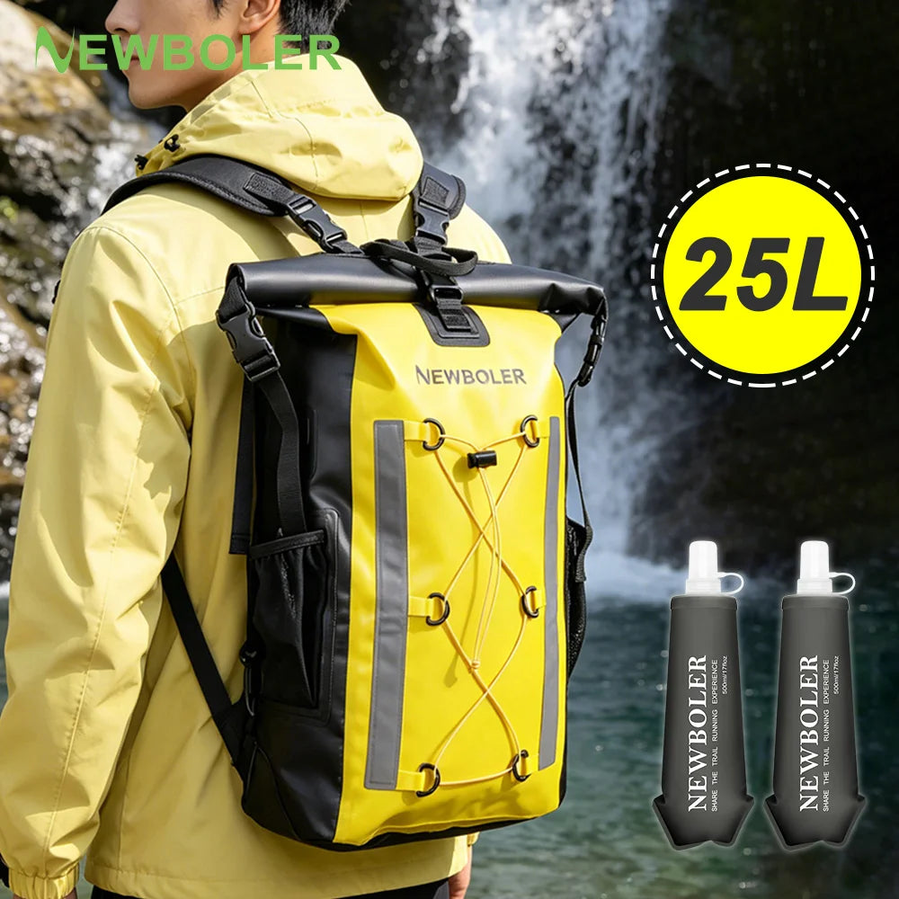 Waterproof Dry Backpack 25L – Floating Roll Top Bag for Kayaking, Beach, Camping & Hiking