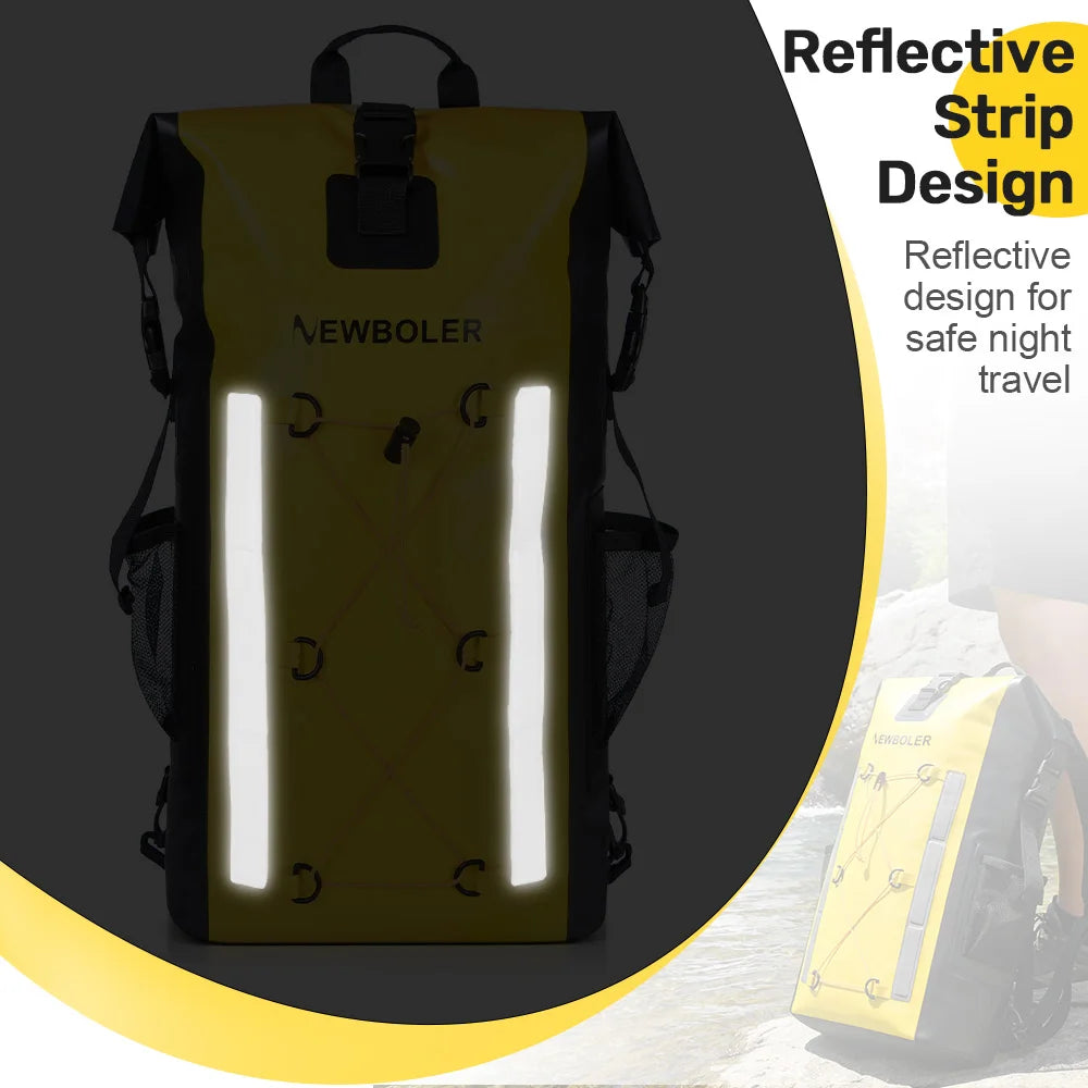 Waterproof Dry Backpack 25L – Floating Roll Top Bag for Kayaking, Beach, Camping & Hiking