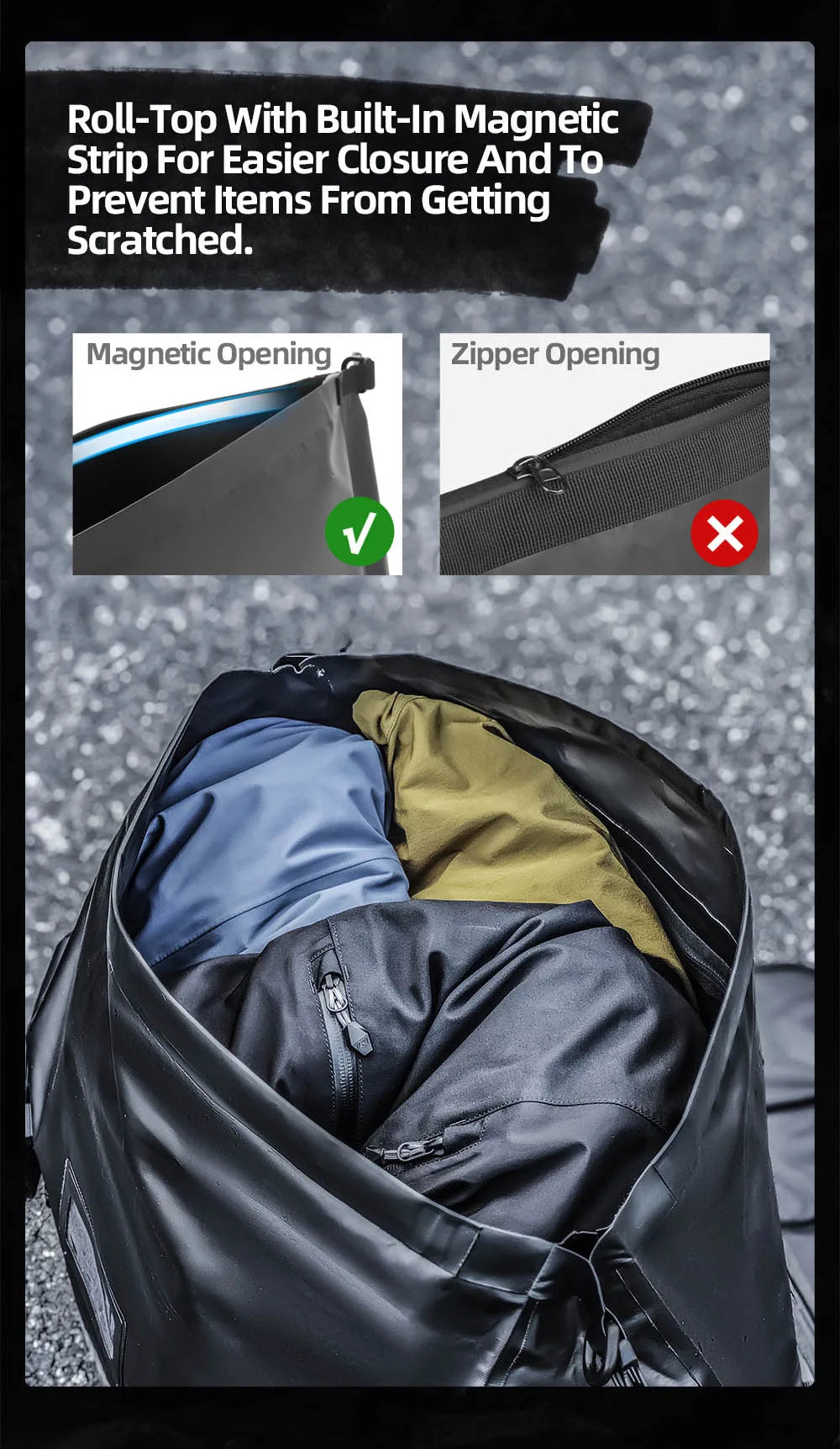 Waterproof Motorcycle Tail Bag 20L/40L/65L – Rear Seat Travel Luggage for Adventure & Touring