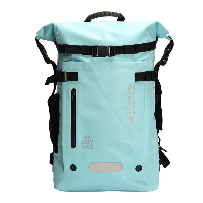 30L Waterproof Dry Backpack – Roll-Top Bag with Dry & Wet Separation for Beach, Kayaking & Travel