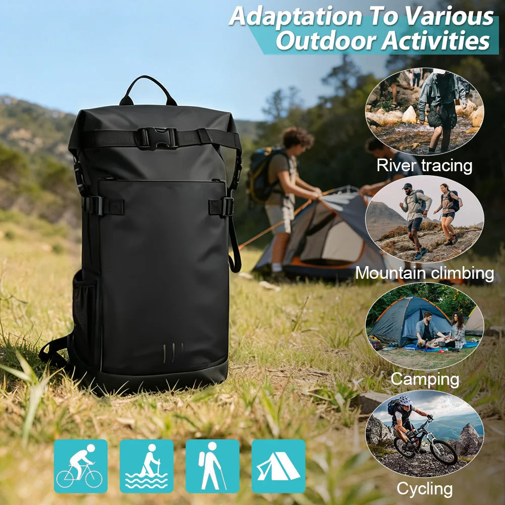 Floating Waterproof Dry Backpack 25L/35L | Roll-Top Outdoor Backpack |