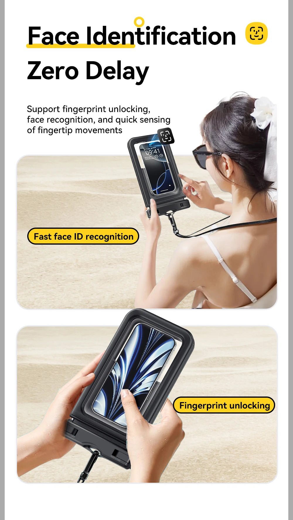 IPX8 Dual-Pocket Waterproof Phone Pouch