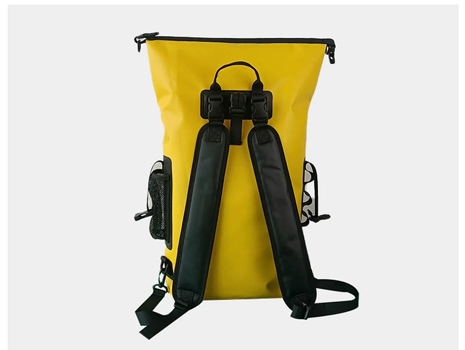 25L Waterproof Dry Backpack – Roll-Top PVC Bag for Kayaking, Beach, Hiking & Travel