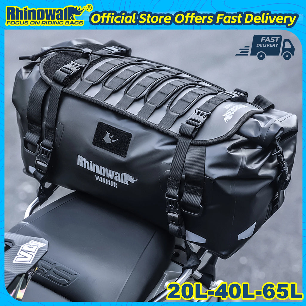 Waterproof Motorcycle Tail Bag 20L/40L/65L – Rear Seat Travel Luggage for Adventure & Touring