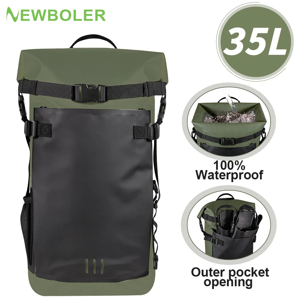 25L/35L Waterproof Dry Backpack – Heavy Duty Roll-Top Dry Bag