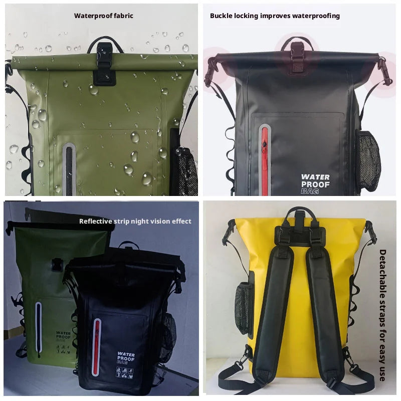 25L Waterproof Roll-Top Backpack – Dry Bag for Hiking, Beach, Kayaking & Travel