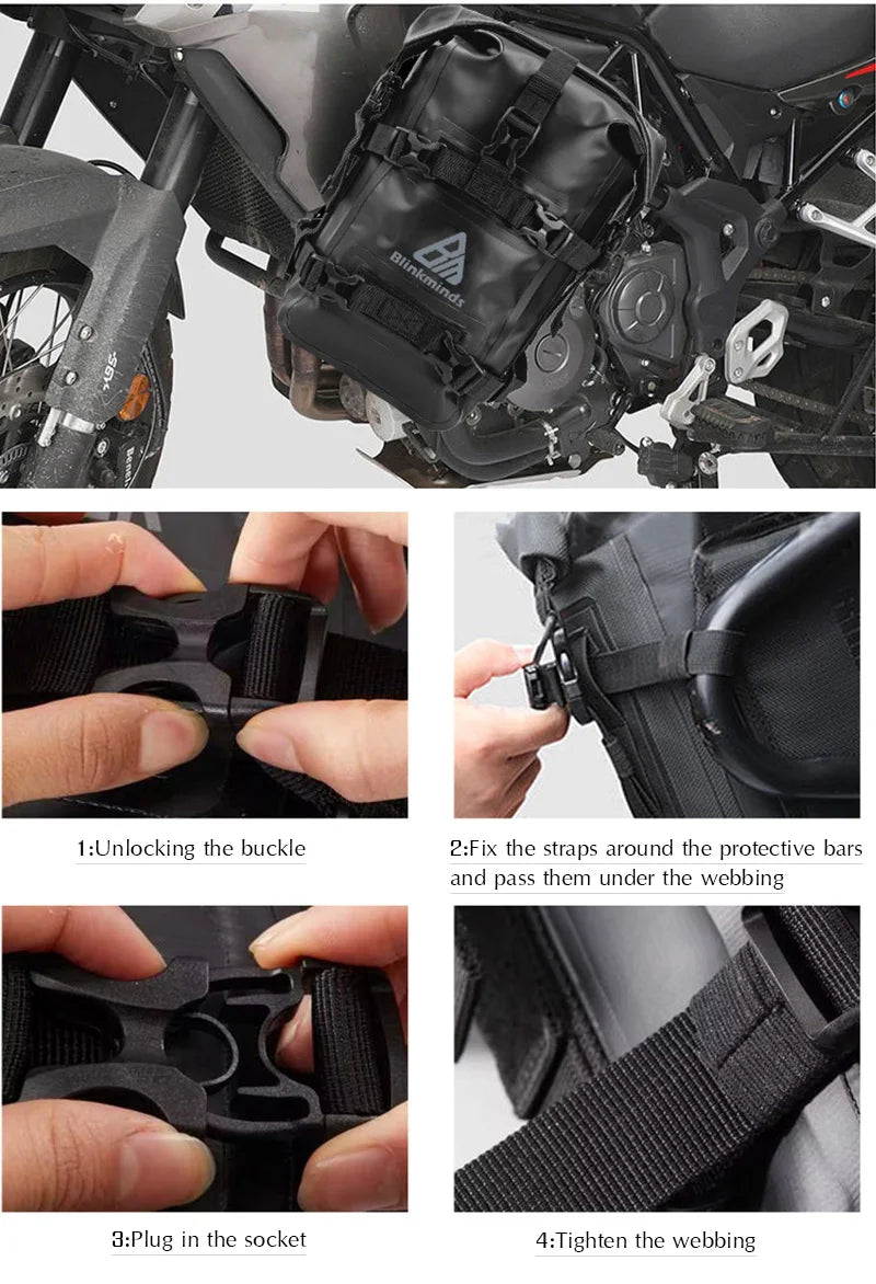Waterproof Motorcycle Crash Bar Bag | Adventure Tool Storage Bag (1PC / 2PC)