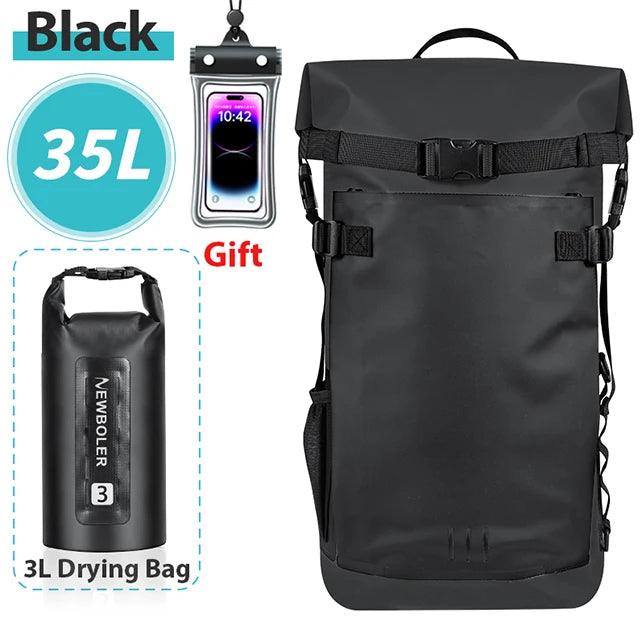 Floating Waterproof Dry Backpack 25L/35L | Roll-Top Outdoor Backpack |