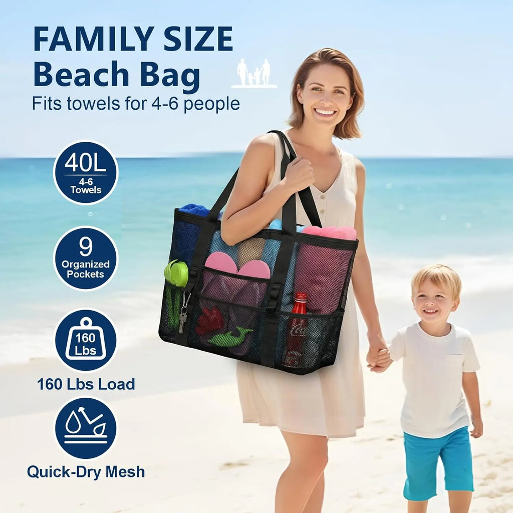XXL Family Beach Bag — 9 Pockets