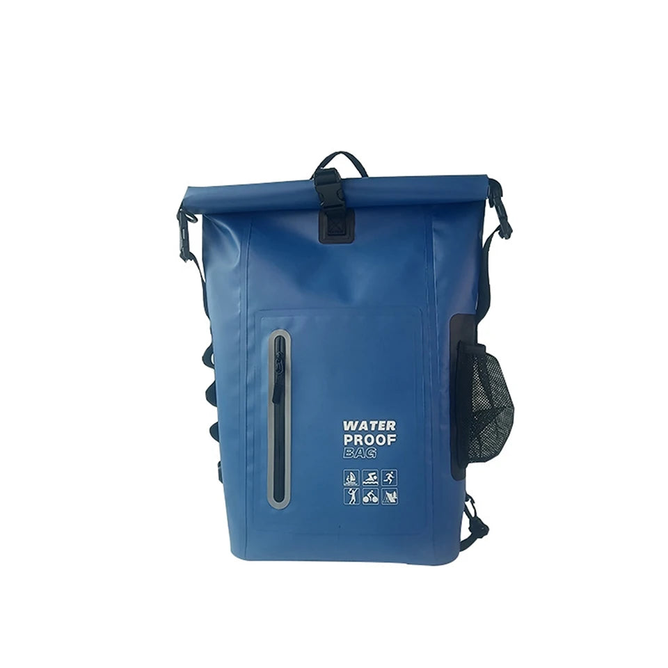 25L Waterproof Dry Backpack – Roll-Top PVC Bag for Kayaking, Beach, Hiking & Travel
