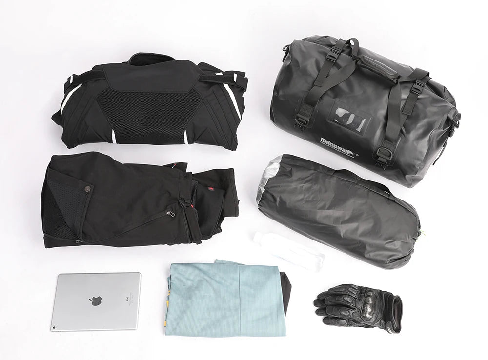 RhinoWalk 45L Waterproof Motorcycle Tail Bag | Durable Rear Seat Travel Luggage