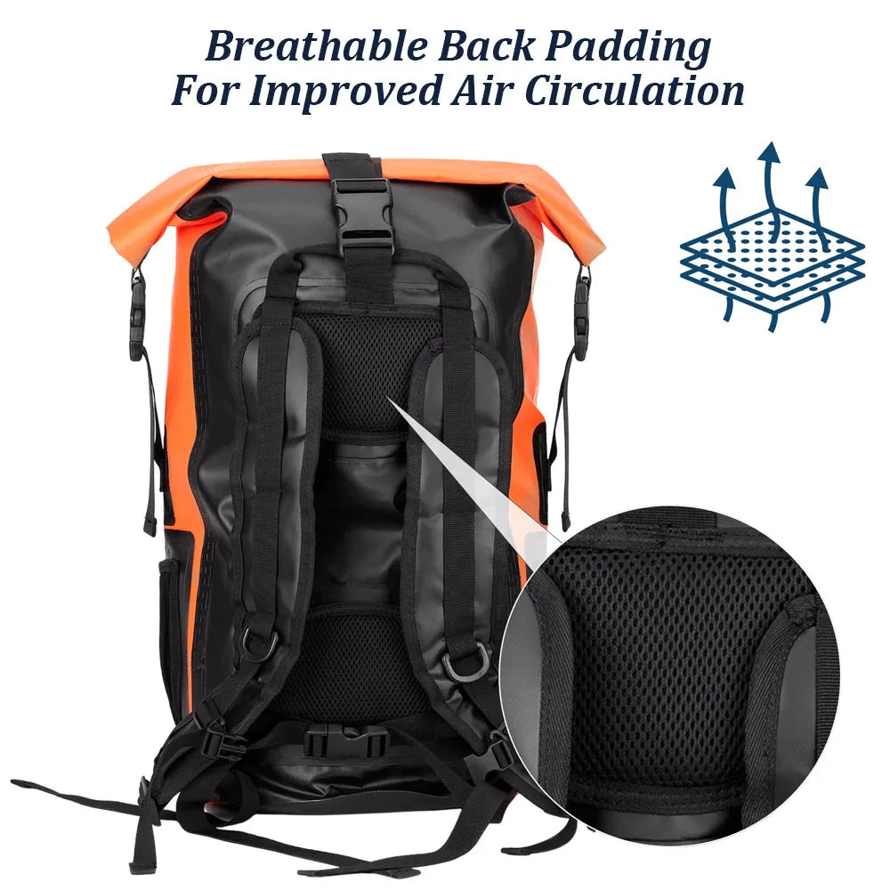 35L Waterproof Roll-Top Backpack – Dry Bag for Hiking, Kayaking, Camping & Travel